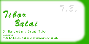 tibor balai business card